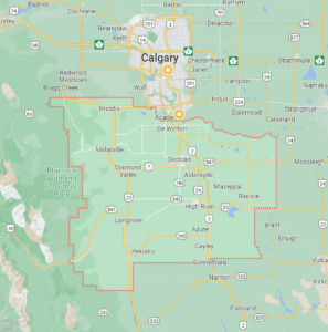 Foothills County map